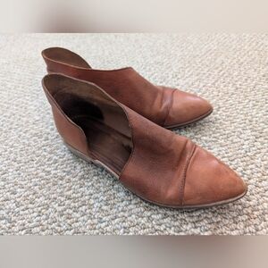 Free People Brown Royale D'Orsay Pointed Flats 7.5
